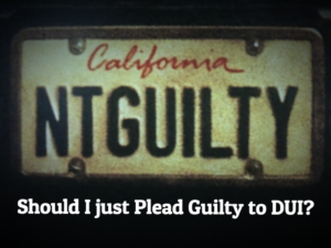 Should I just plead guilty to dui?