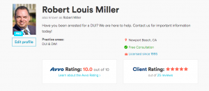 Top Rated Attorney Robert Louis Miller