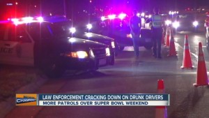 DUI Checkpoints OC superbowl weekend