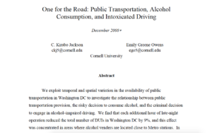 Does Public Transportation Reduce DUIs?