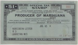 Marijuana Tax Act and Federal Law
